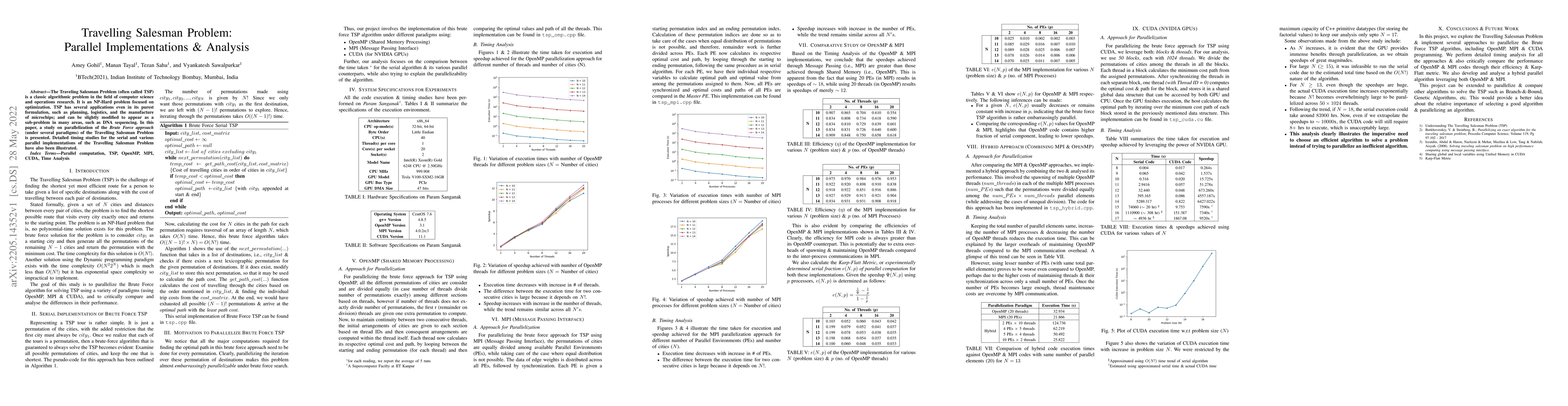 Thumbnail for Travelling Salesman Problem: Parallel Implementations & Analysis
