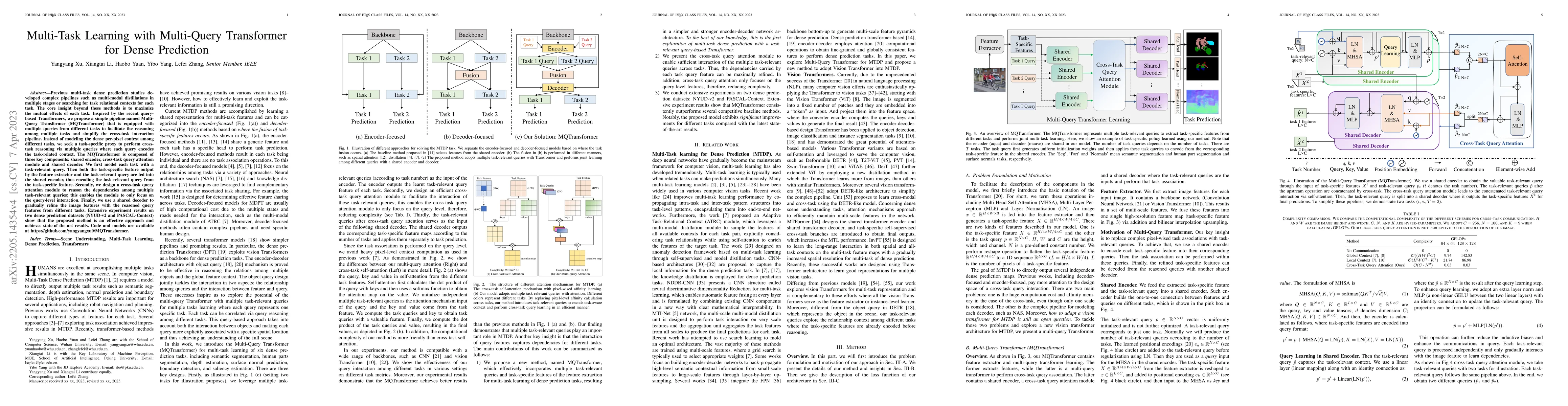 Thumbnail for Multi-Task Learning with Multi-Query Transformer for Dense Prediction