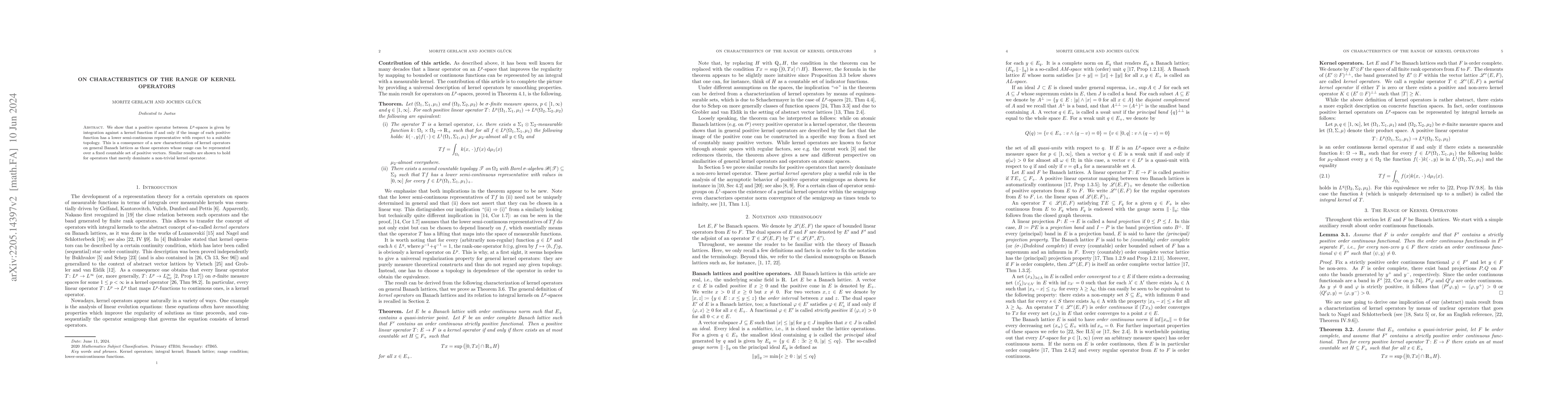 Thumbnail for On Characteristics of the Range of Integral Operators