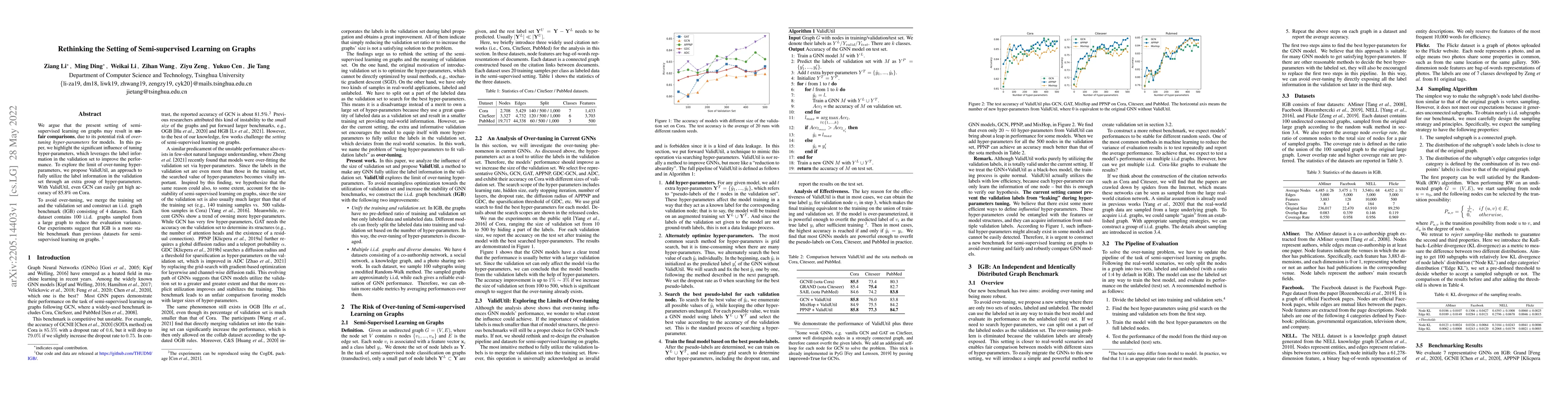 Thumbnail for Rethinking the Setting of Semi-supervised Learning on Graphs