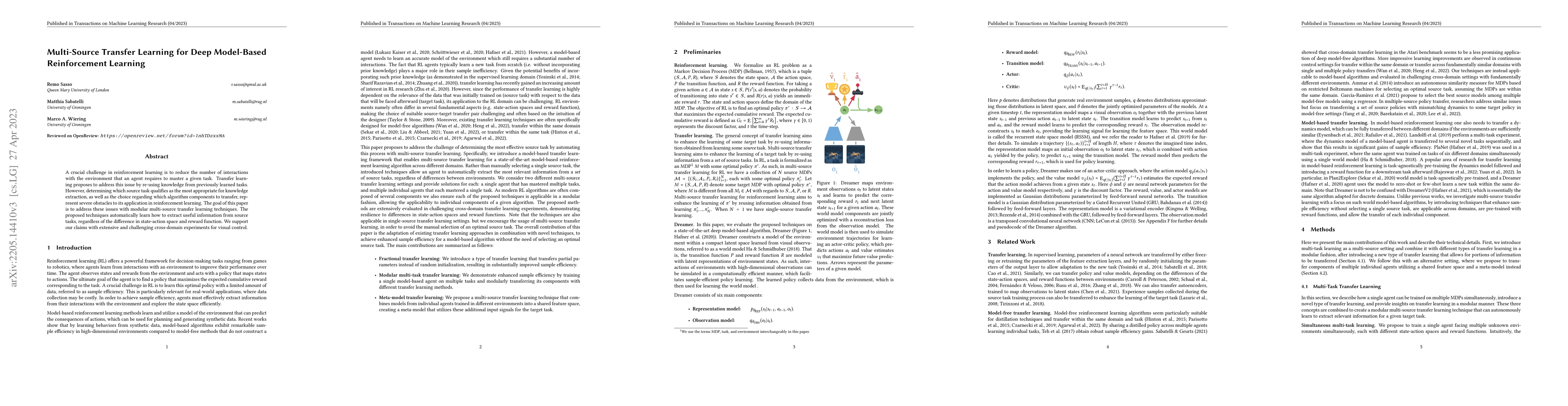 Thumbnail for Multi-Source Transfer Learning for Deep Model-Based Reinforcement
  Learning