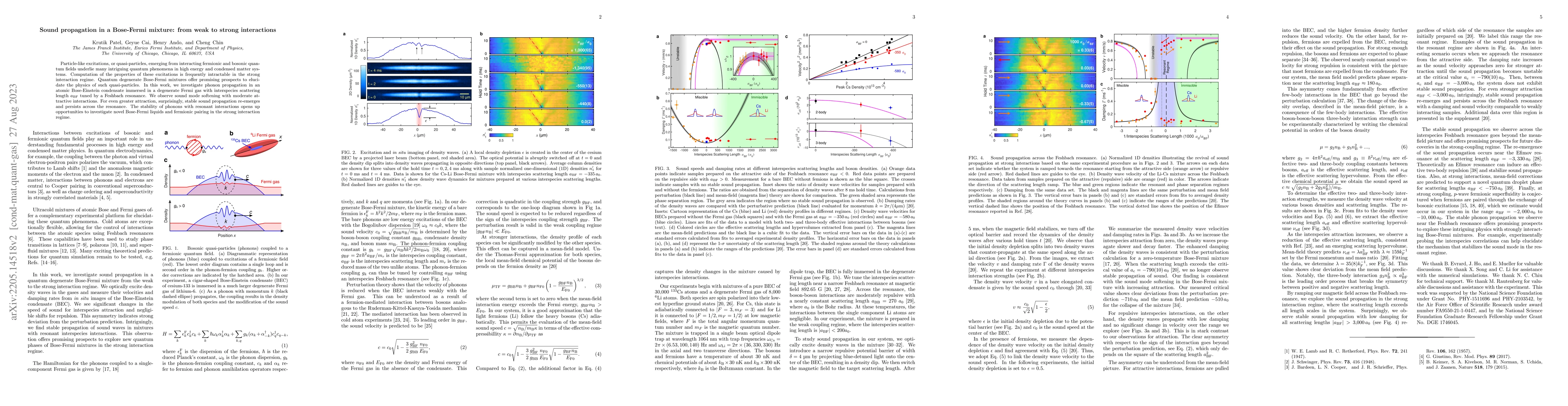 Thumbnail for Sound propagation in a Bose-Fermi mixture: from weak to strong
  interactions