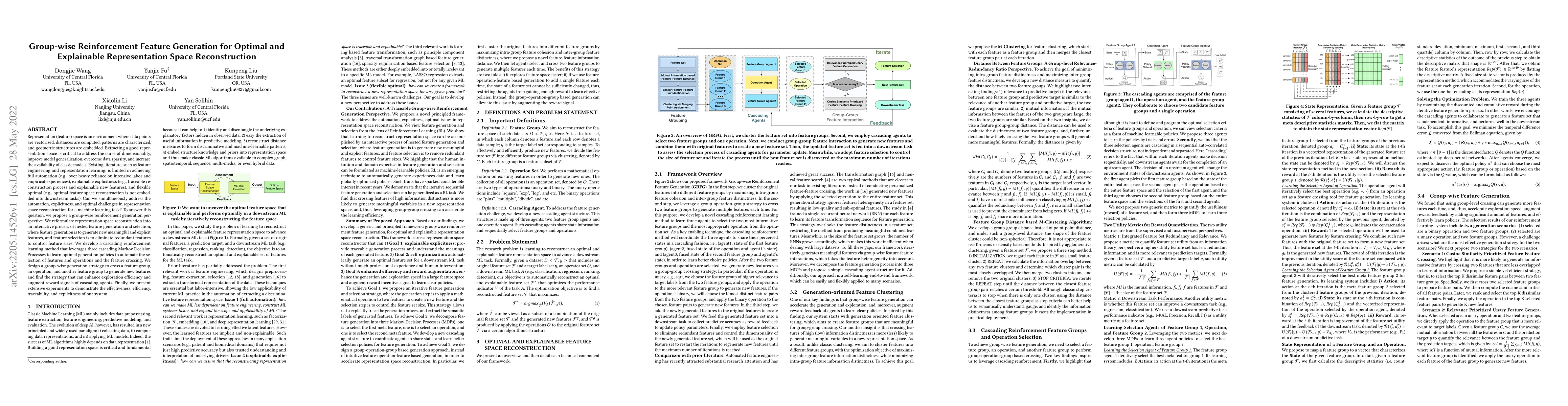 Thumbnail for Group-wise Reinforcement Feature Generation for Optimal and Explainable
  Representation Space Reconstruction