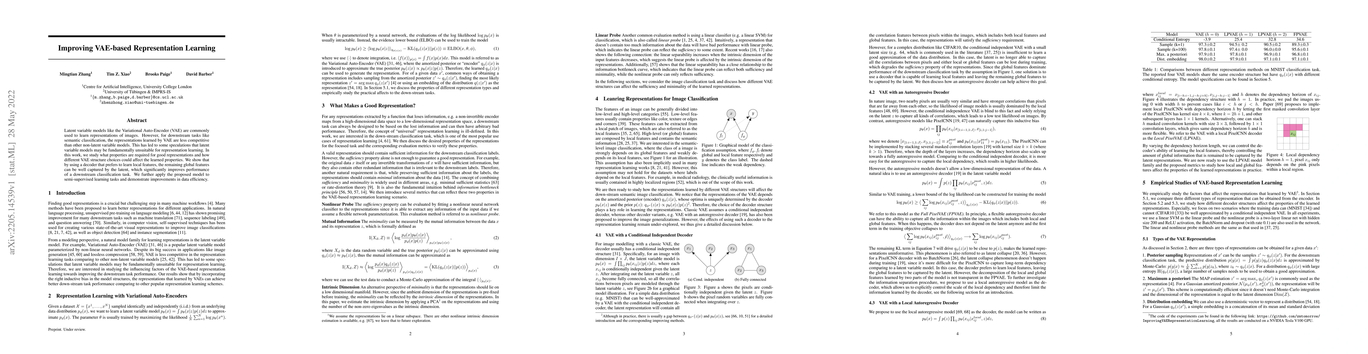 Thumbnail for Improving VAE-based Representation Learning