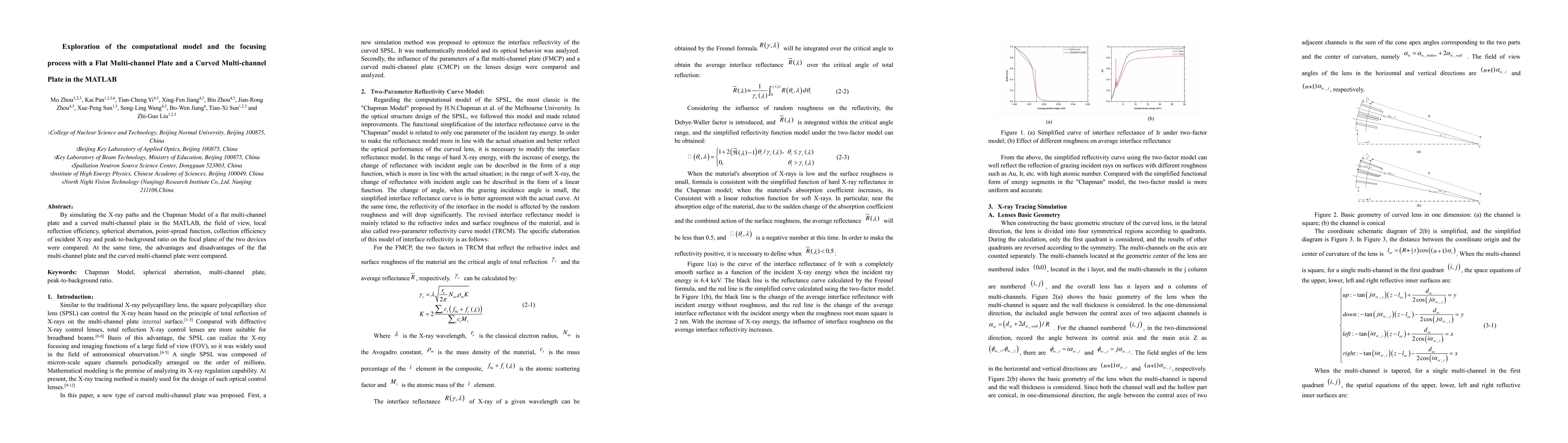 Thumbnail for Exploration of the computational model and the focusing process with a
  Flat Multi-channel Plate and a Curved Multi-channel Plate in the MATLAB