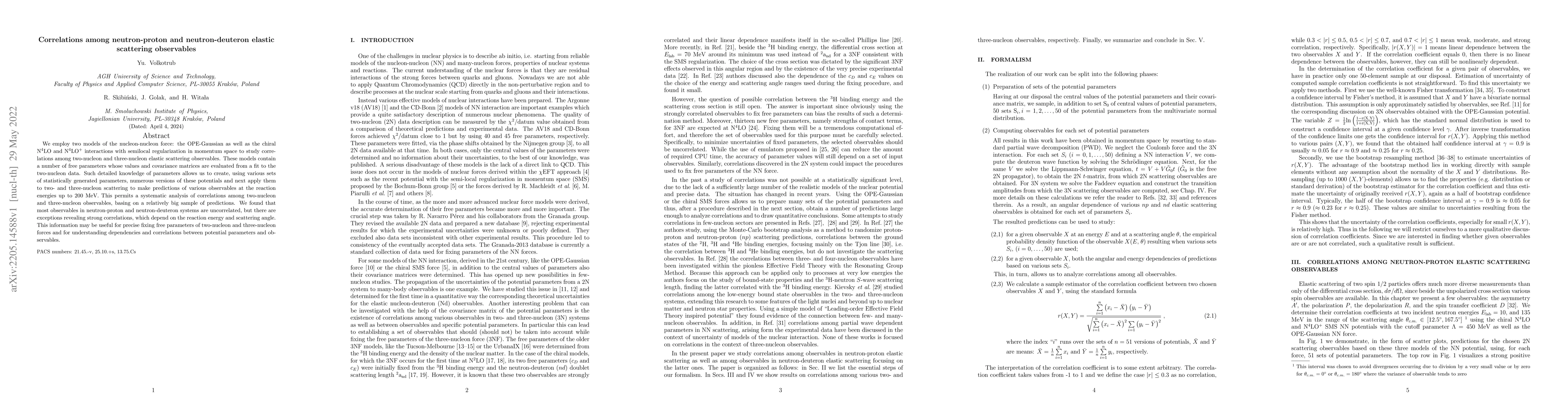 Thumbnail for Correlations among neutron-proton and neutron-deuteron elastic
  scattering observables