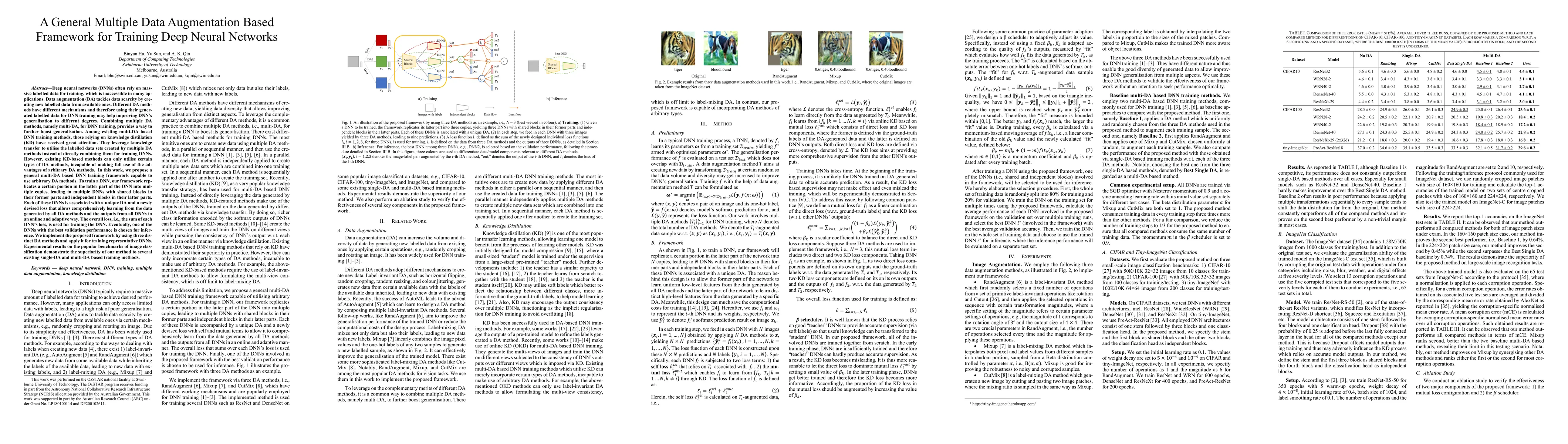Thumbnail for A General Multiple Data Augmentation Based Framework for Training Deep
  Neural Networks