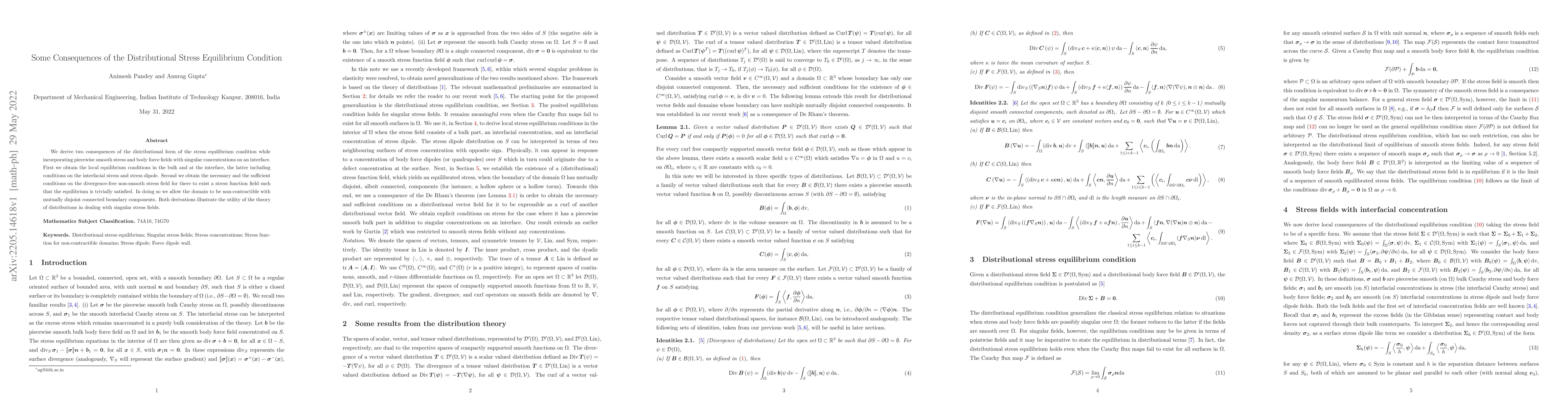Thumbnail for Some Consequences of the Distributional Stress Equilibrium Condition