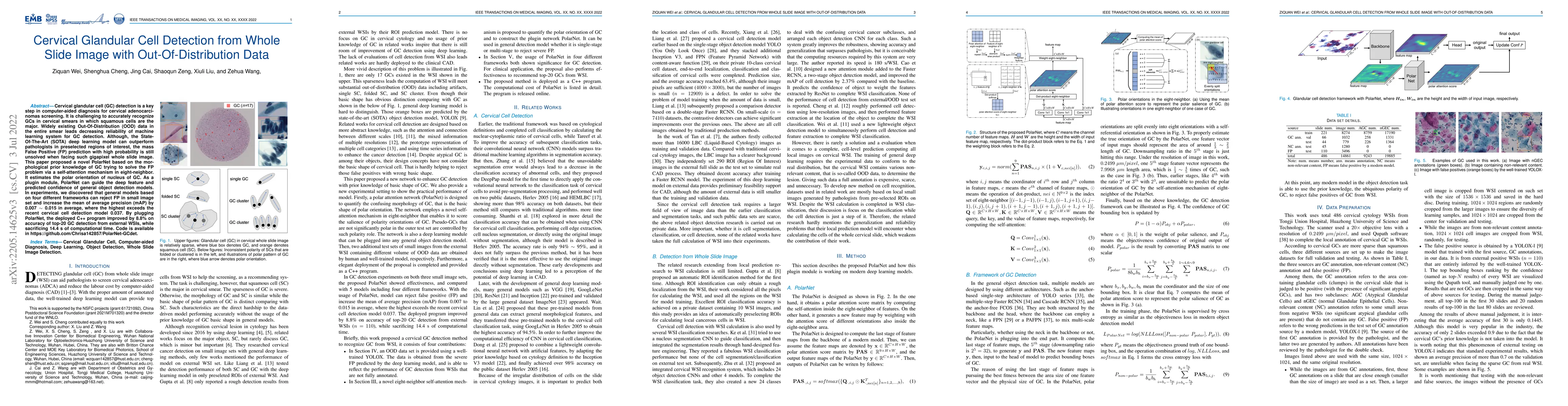 Thumbnail for Cervical Glandular Cell Detection from Whole Slide Image with
  Out-Of-Distribution Data