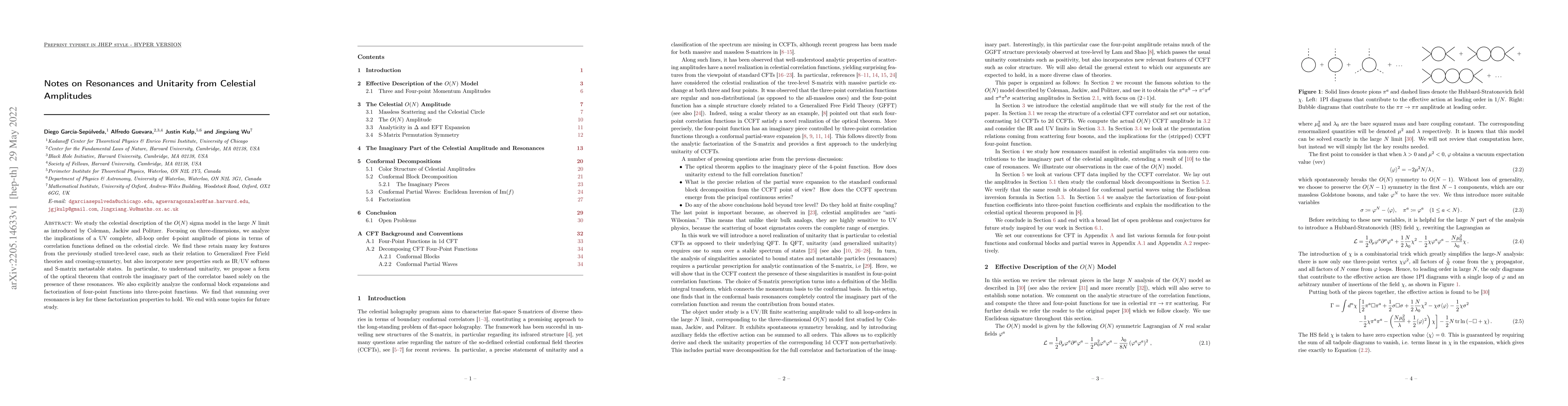 Thumbnail for Notes on Resonances and Unitarity from Celestial Amplitudes