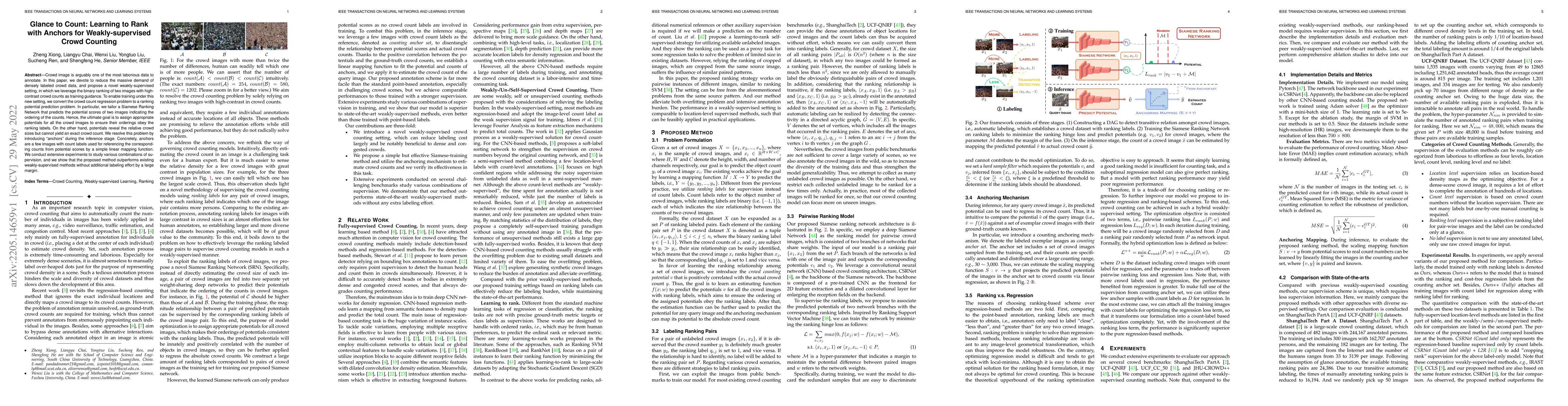 Thumbnail for Glance to Count: Learning to Rank with Anchors for Weakly-supervised
  Crowd Counting