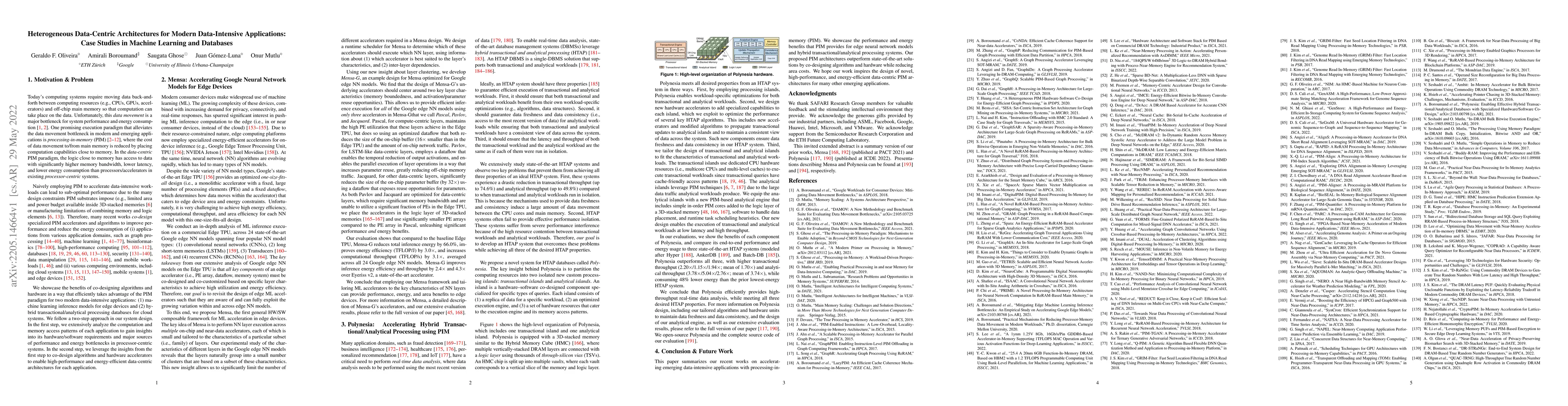 Thumbnail for Heterogeneous Data-Centric Architectures for Modern Data-Intensive
  Applications: Case Studies in Machine Learning and Databases