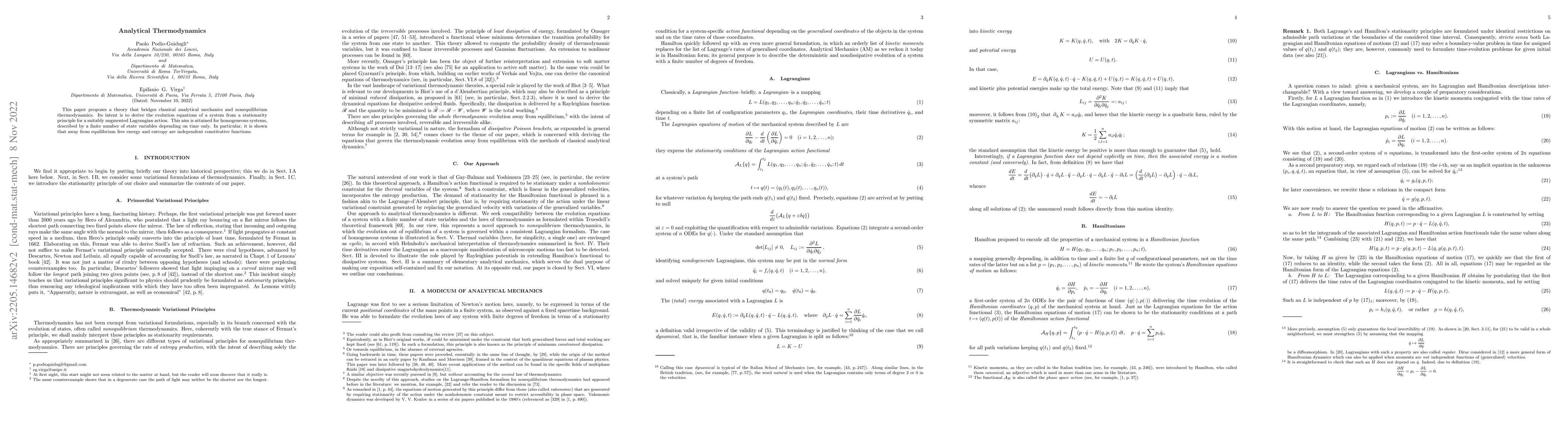 Thumbnail for Analytical Thermodynamics