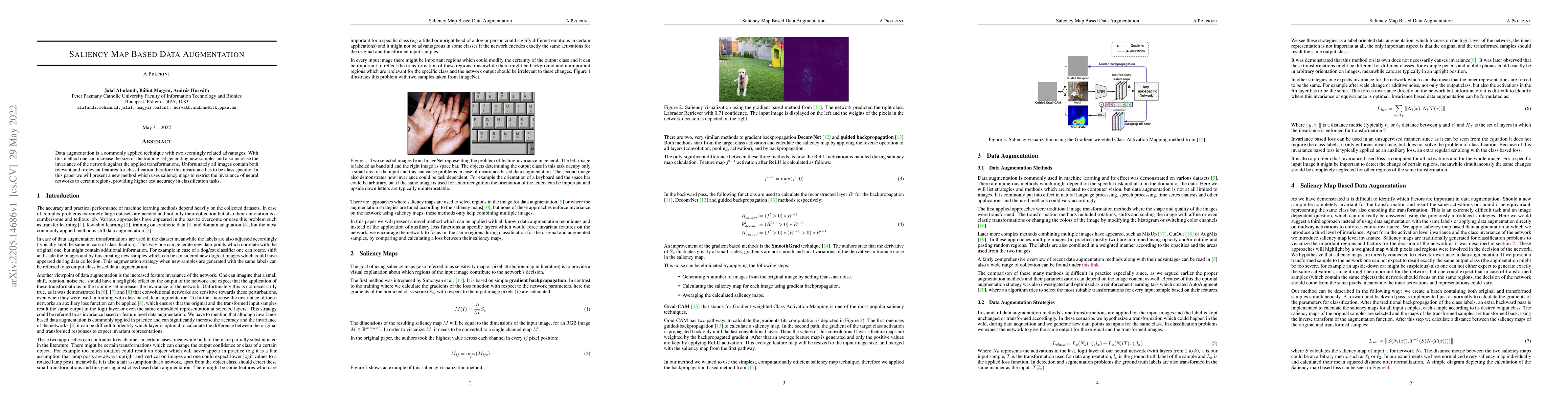 Thumbnail for Saliency Map Based Data Augmentation