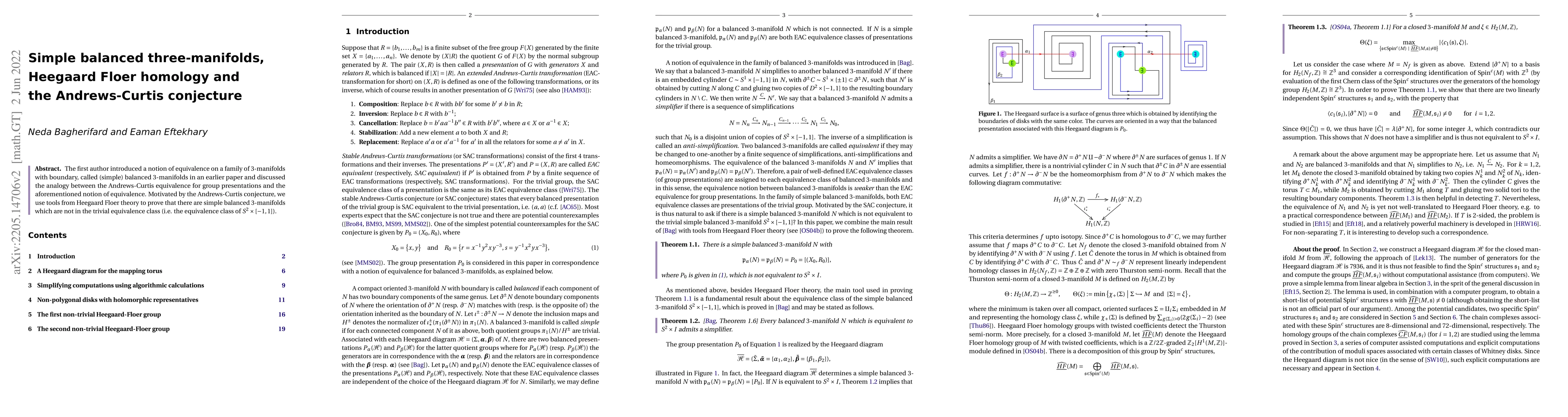Thumbnail for Simple balanced three-manifolds, Heegaard Floer homology and the
  Andrews-Curtis conjecture