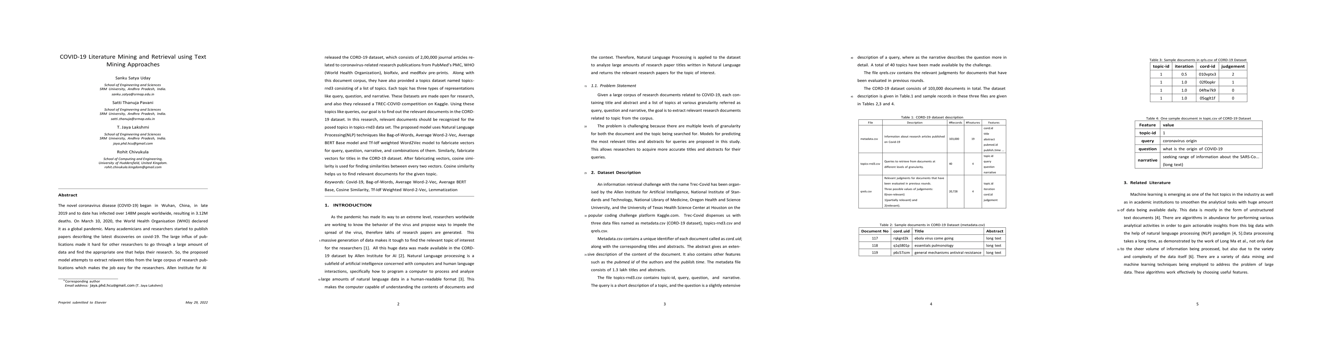 Thumbnail for COVID-19 Literature Mining and Retrieval using Text Mining Approaches
