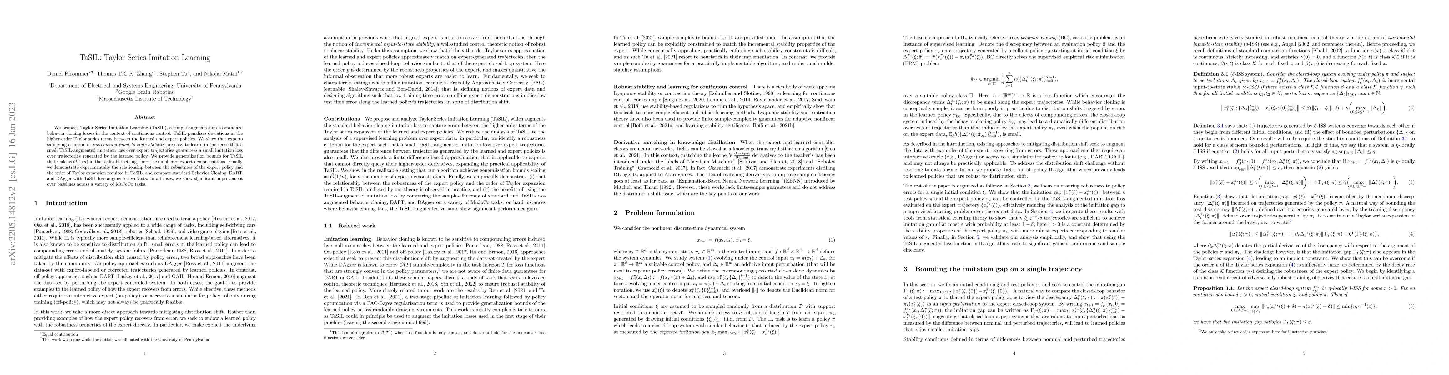 Thumbnail for TaSIL: Taylor Series Imitation Learning