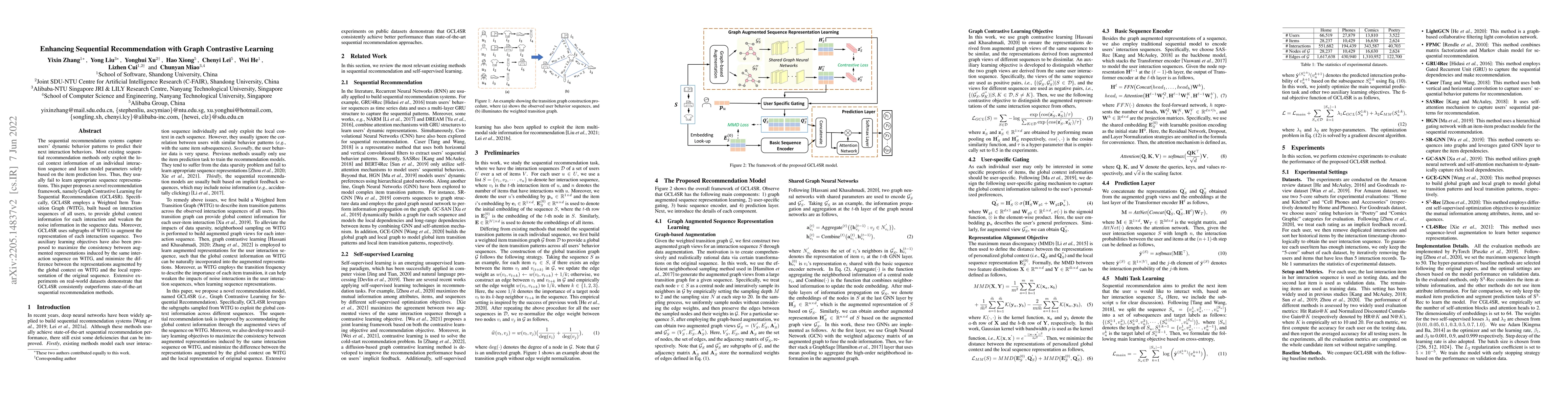Thumbnail for Enhancing Sequential Recommendation with Graph Contrastive Learning