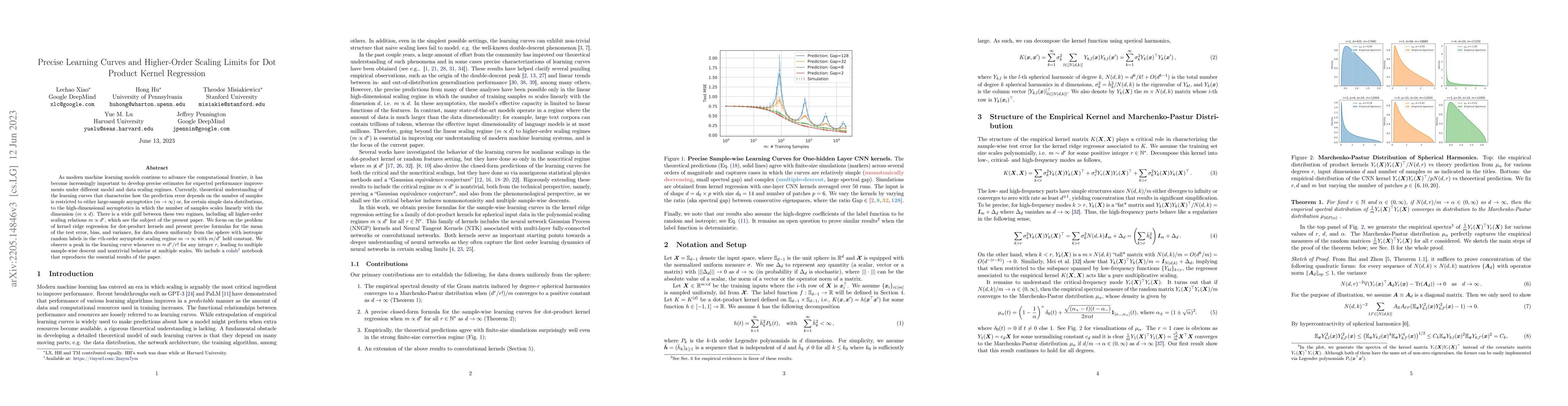 Thumbnail for Precise Learning Curves and Higher-Order Scaling Limits for Dot Product
  Kernel Regression