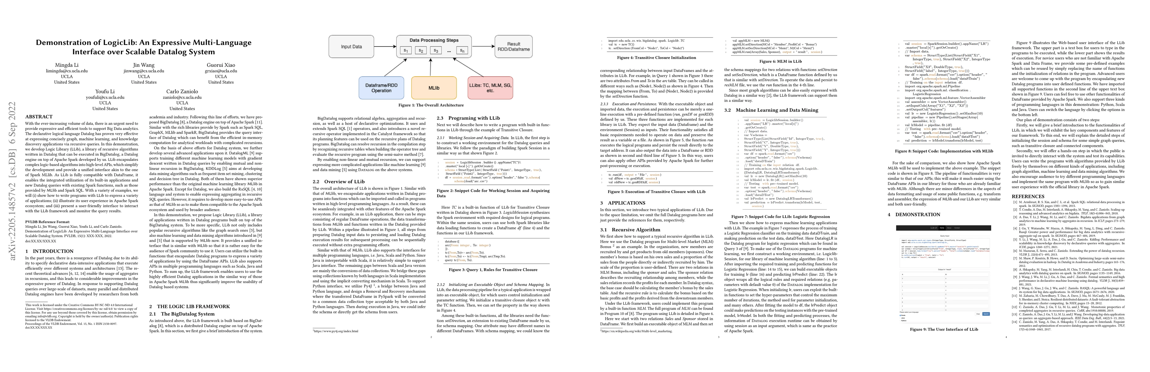Thumbnail for Demonstration of LogicLib: An Expressive Multi-Language Interface over
  Scalable Datalog System