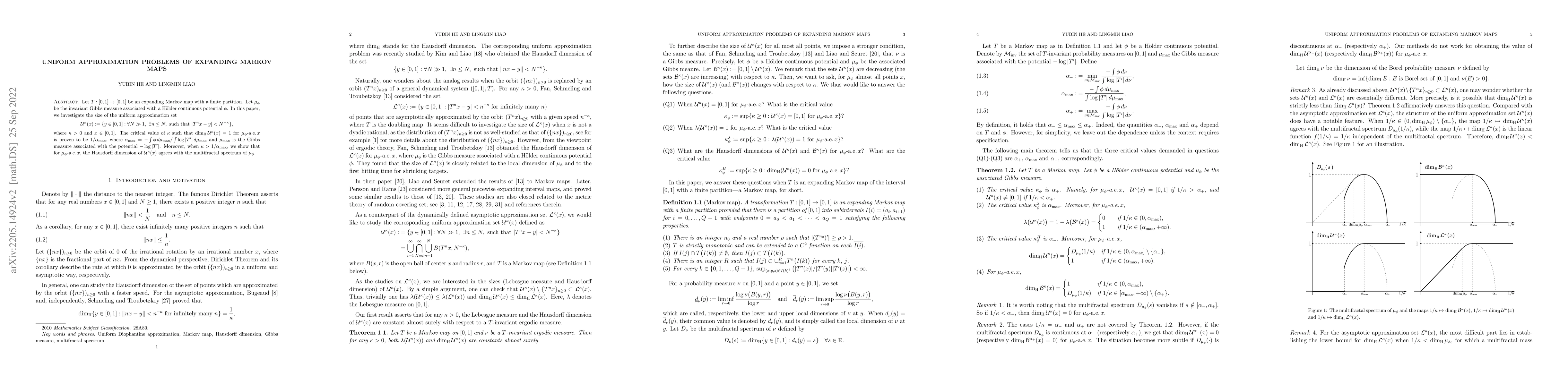 Thumbnail for Uniform approximation problems of expanding Markov maps