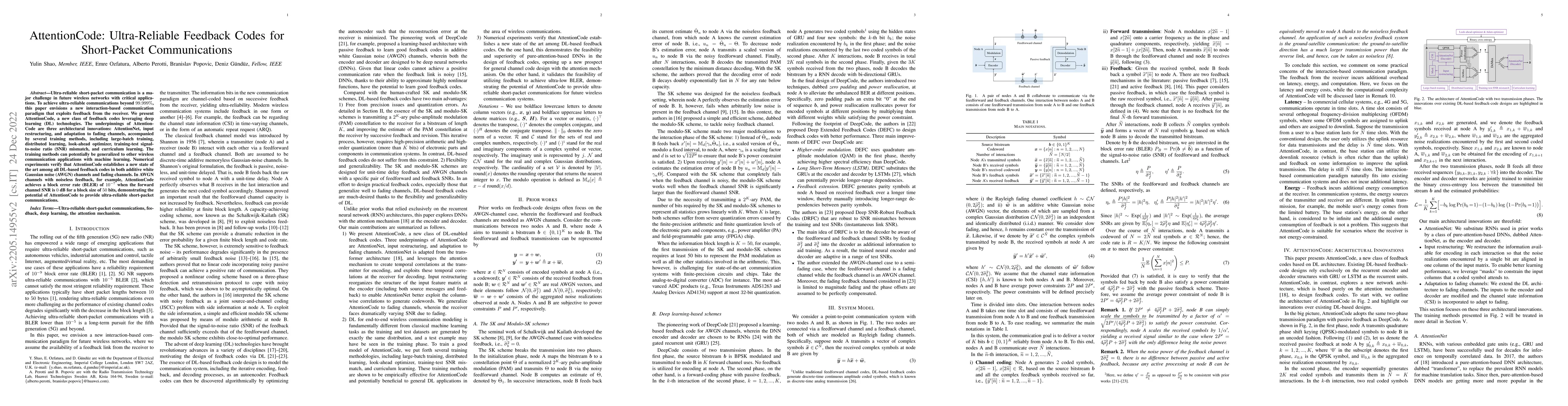 Thumbnail for AttentionCode: Ultra-Reliable Feedback Codes for Short-Packet
  Communications
