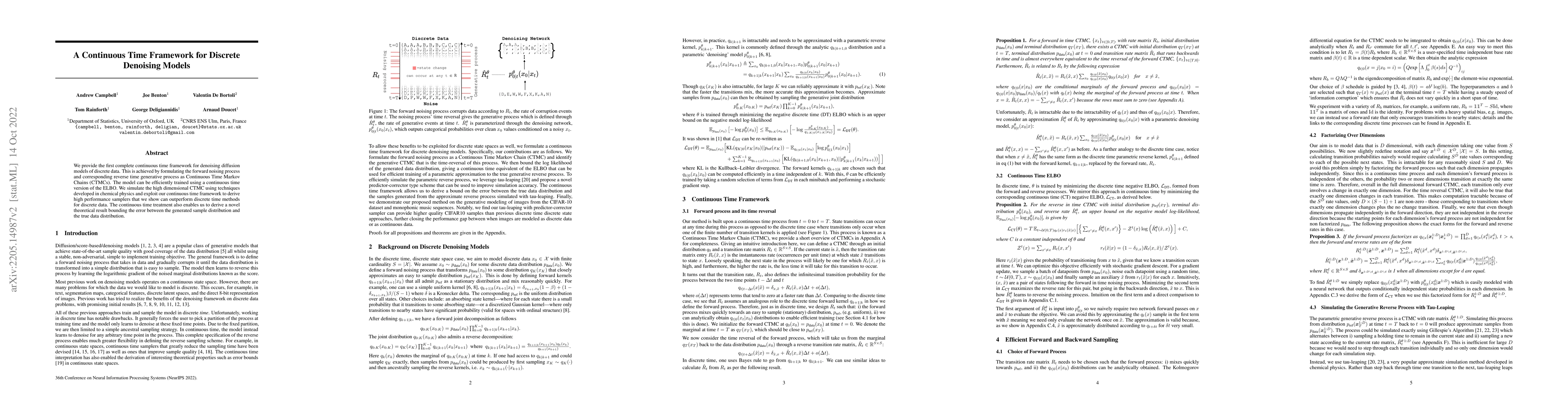 Thumbnail for A Continuous Time Framework for Discrete Denoising Models