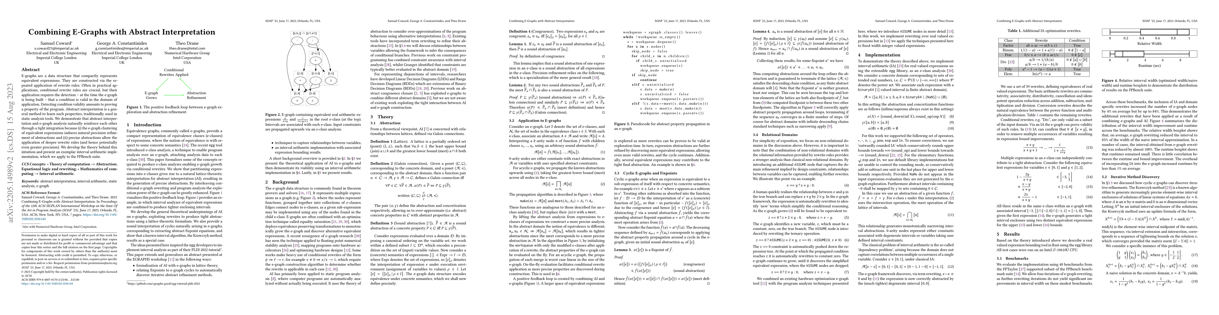 Thumbnail for Combining E-Graphs with Abstract Interpretation