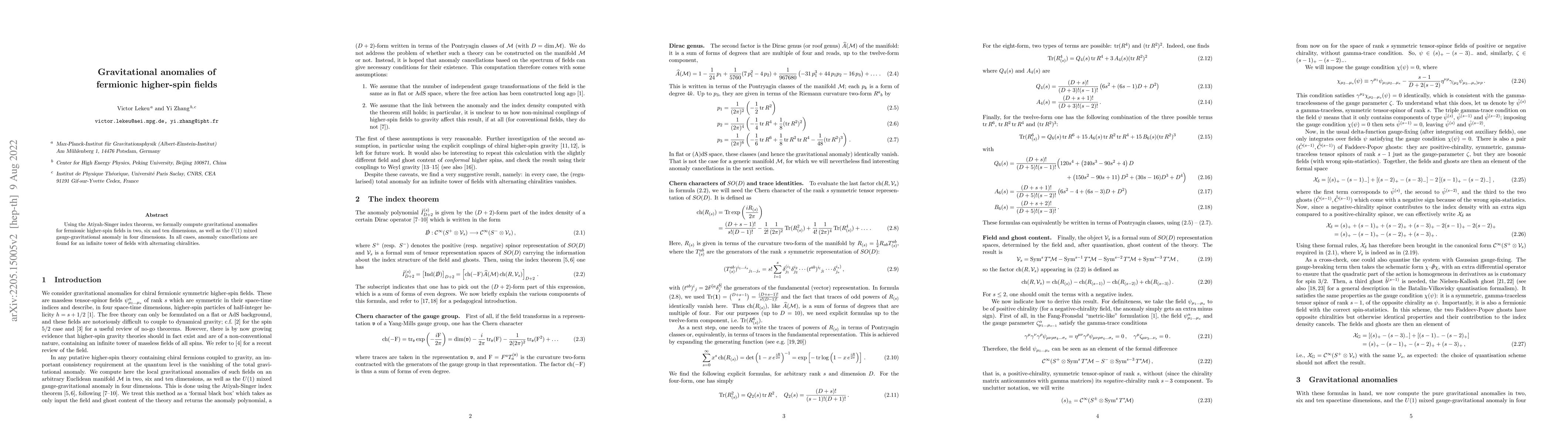 Thumbnail for Gravitational anomalies of fermionic higher-spin fields