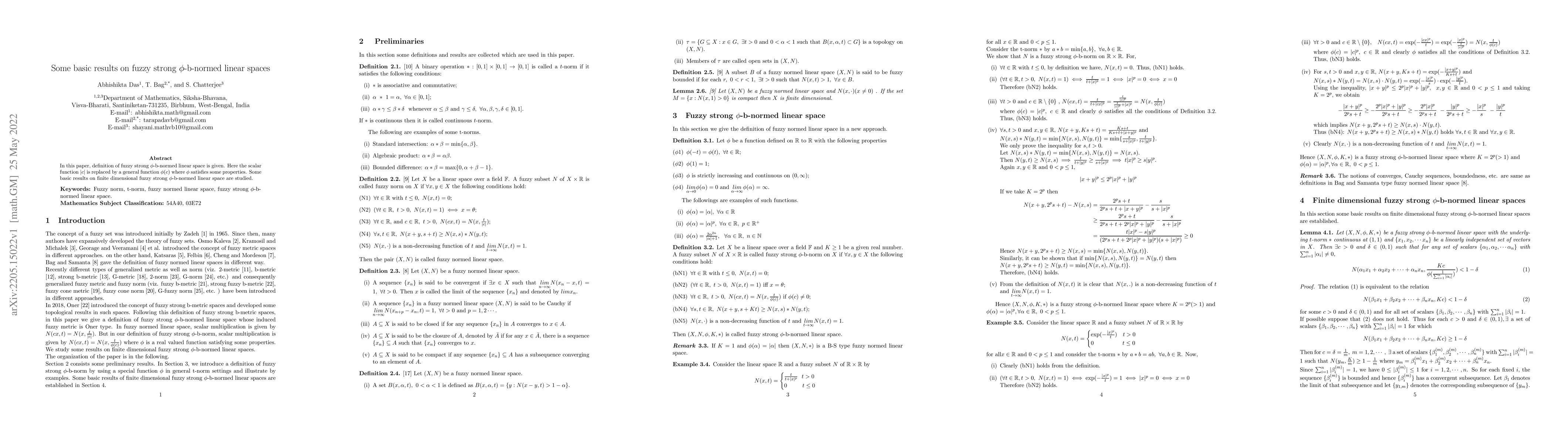 Thumbnail for Some basic results on fuzzy strong $\phi$-b-normed linear spaces