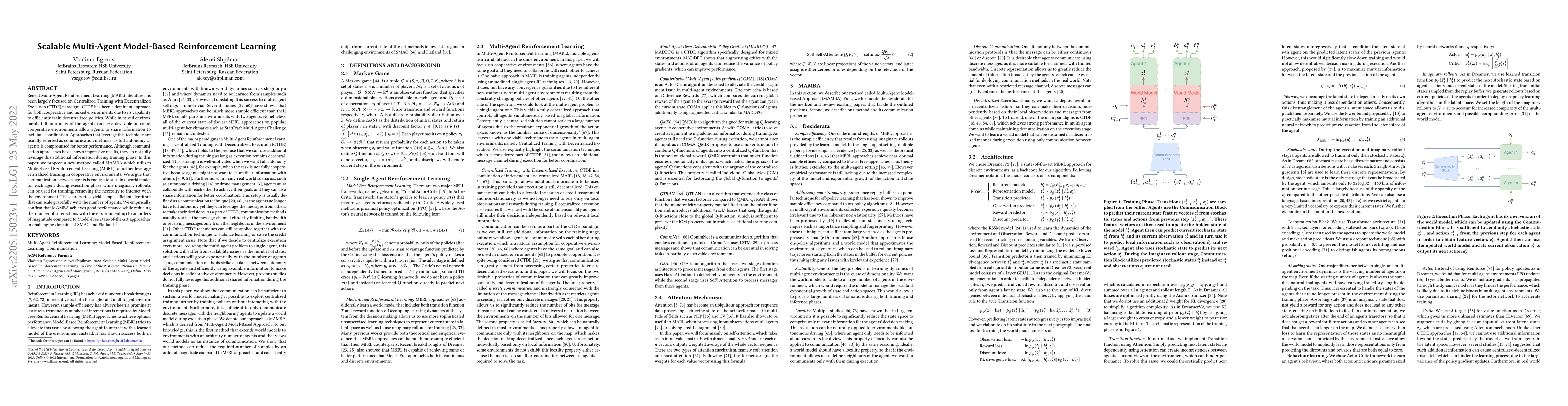 Thumbnail for Scalable Multi-Agent Model-Based Reinforcement Learning