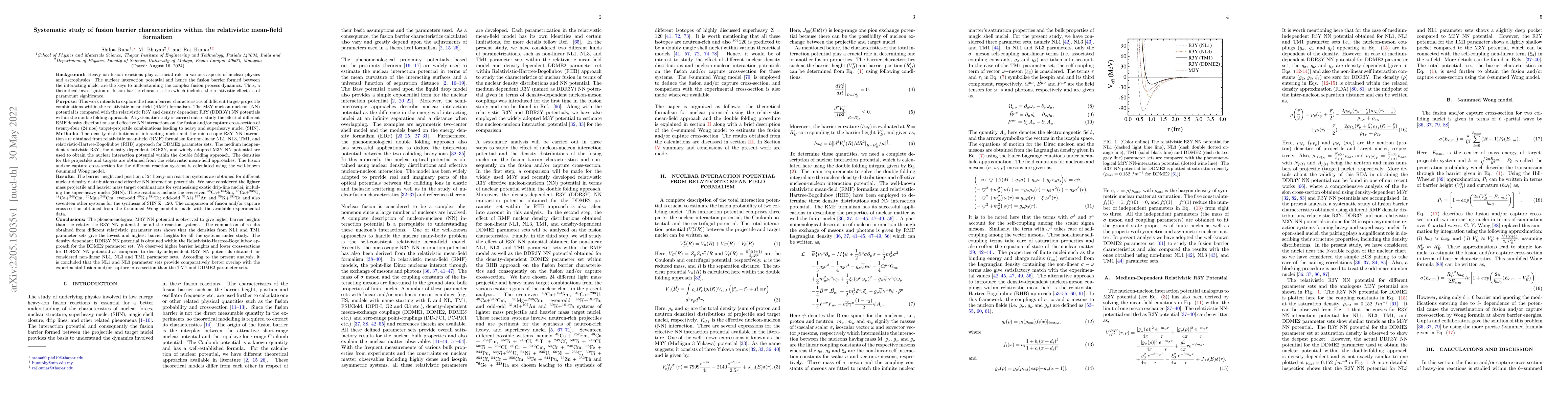 Thumbnail for Systematic study of fusion barrier characteristics within the
  relativistic mean-field formalism