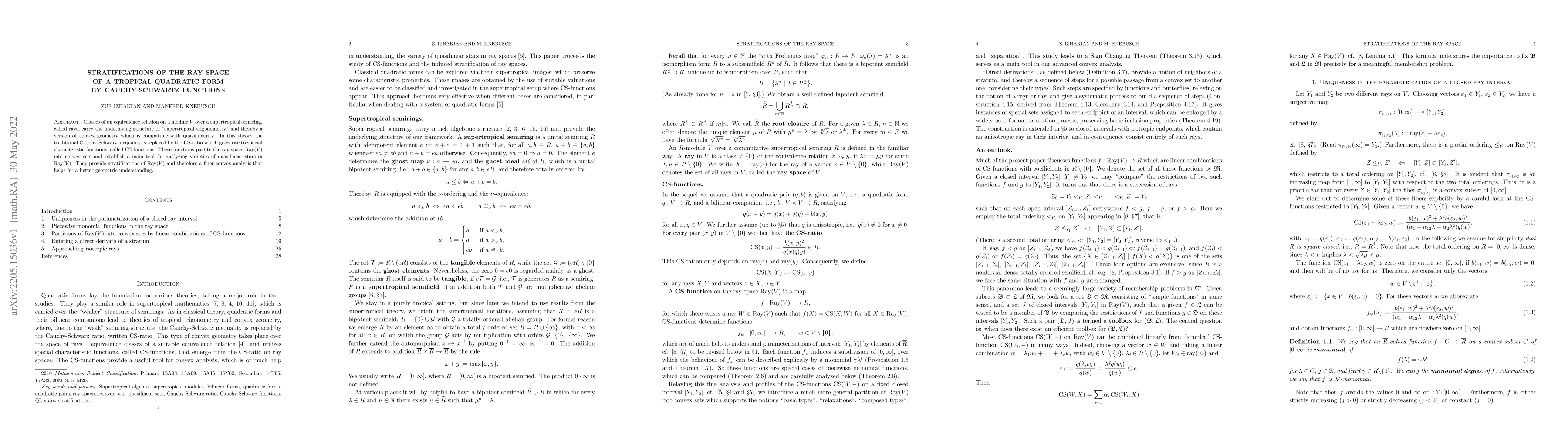 Thumbnail for Stratifications of the ray space of a tropical quadratic form by
  Cauchy-Schwartz functions