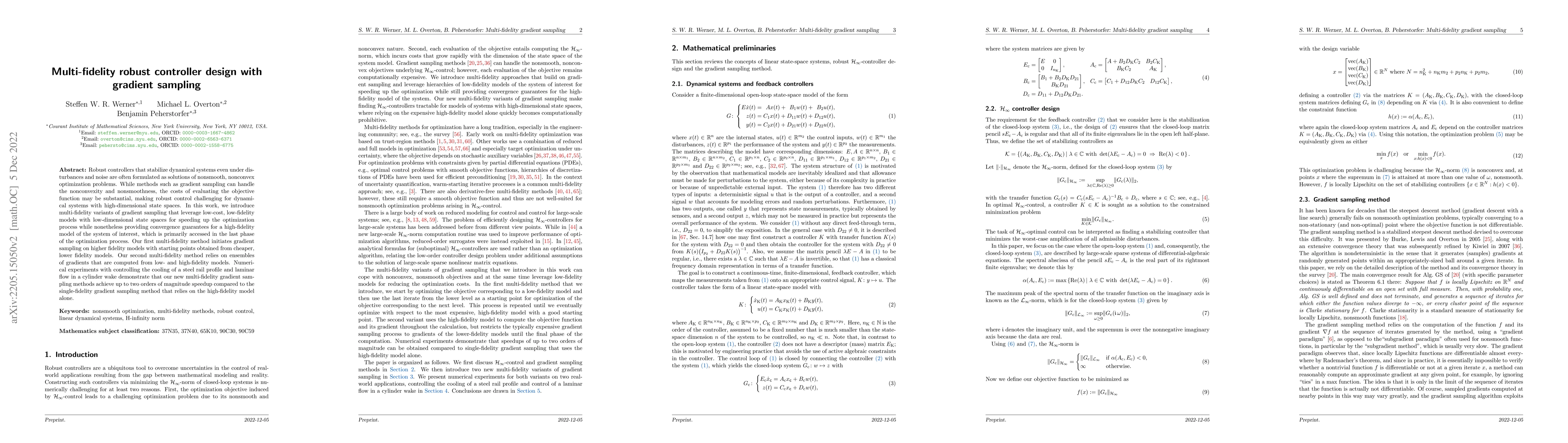 Thumbnail for Multi-fidelity robust controller design with gradient sampling