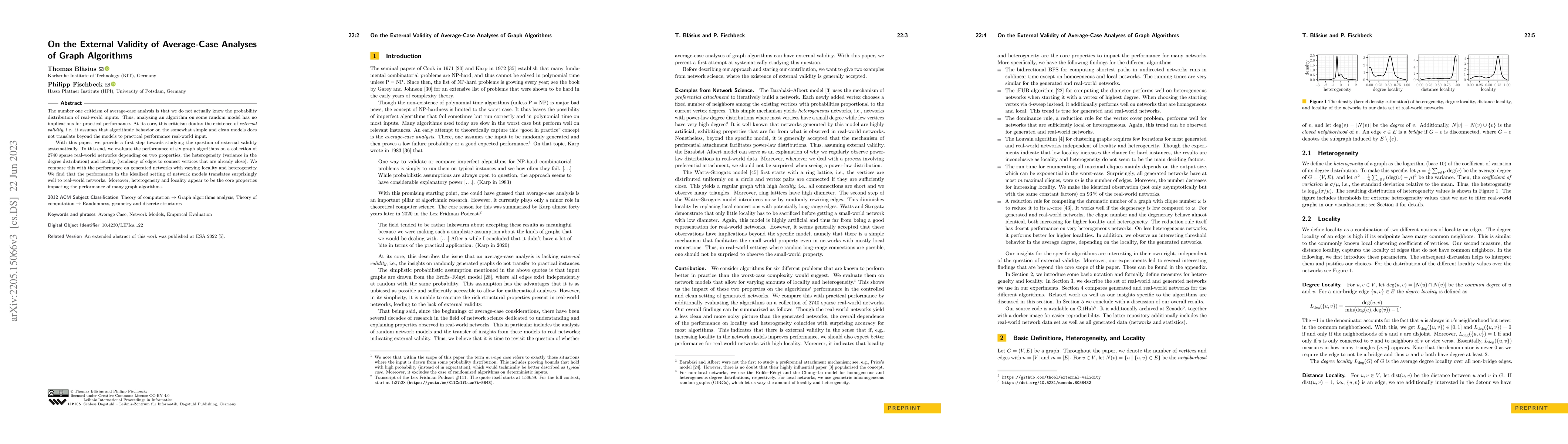 Thumbnail for On the External Validity of Average-Case Analyses of Graph Algorithms