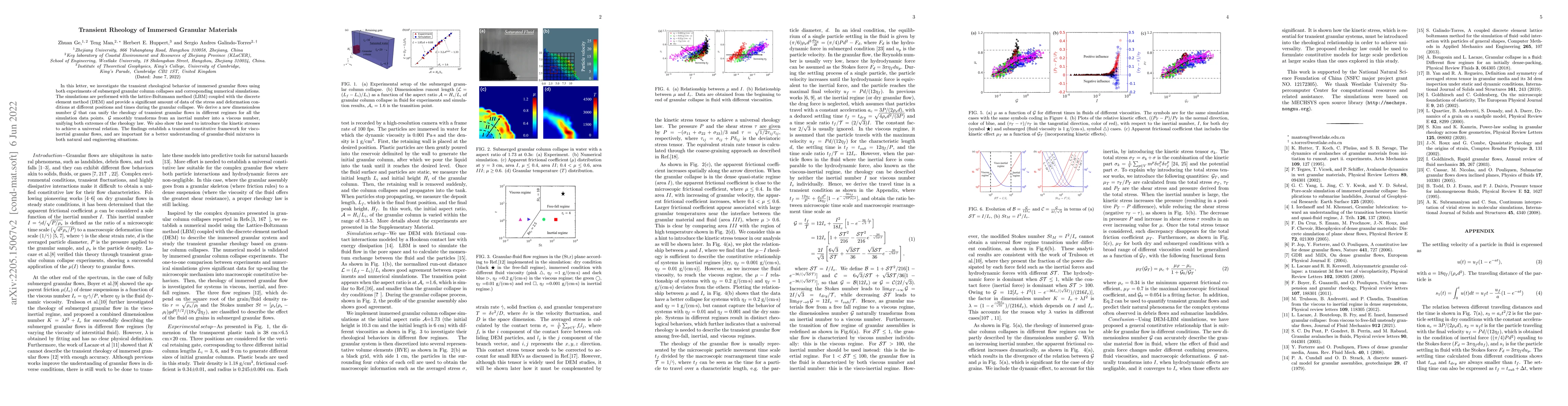 Thumbnail for Transient Rheology of Immersed Granular Materials