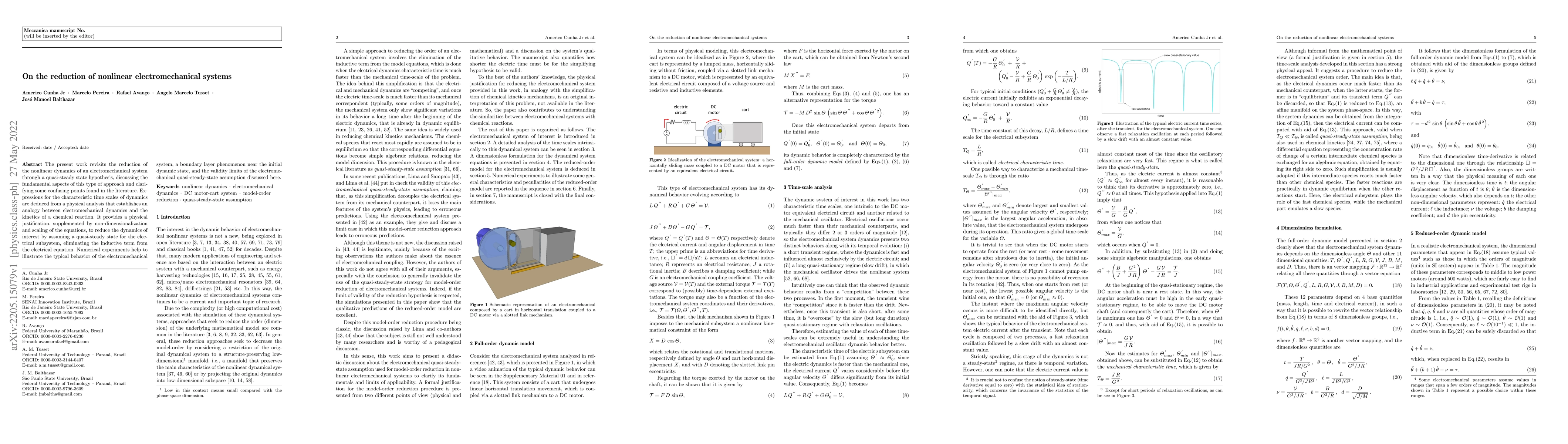 Thumbnail for On the reduction of nonlinear electromechanical systems