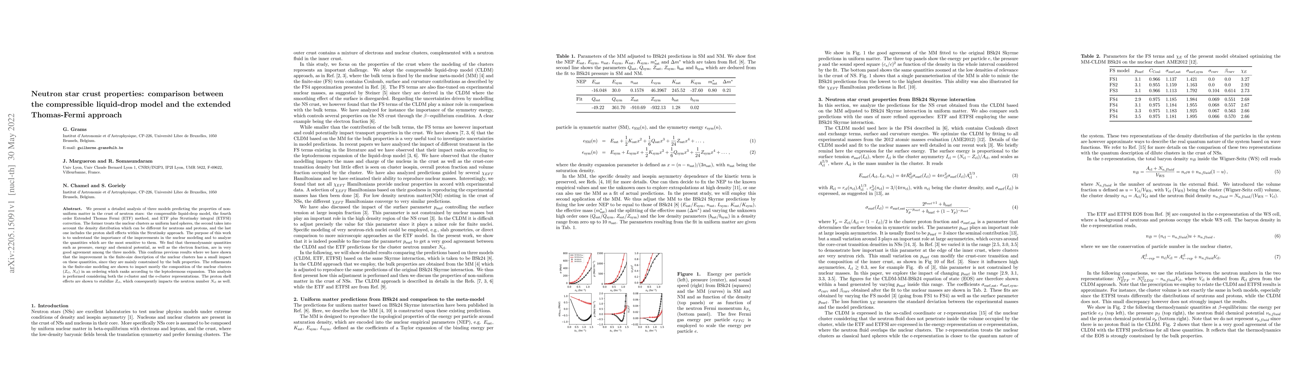 Thumbnail for Neutron star crust properties: comparison between the compressible
  liquid-drop model and the extended Thomas-Fermi approach