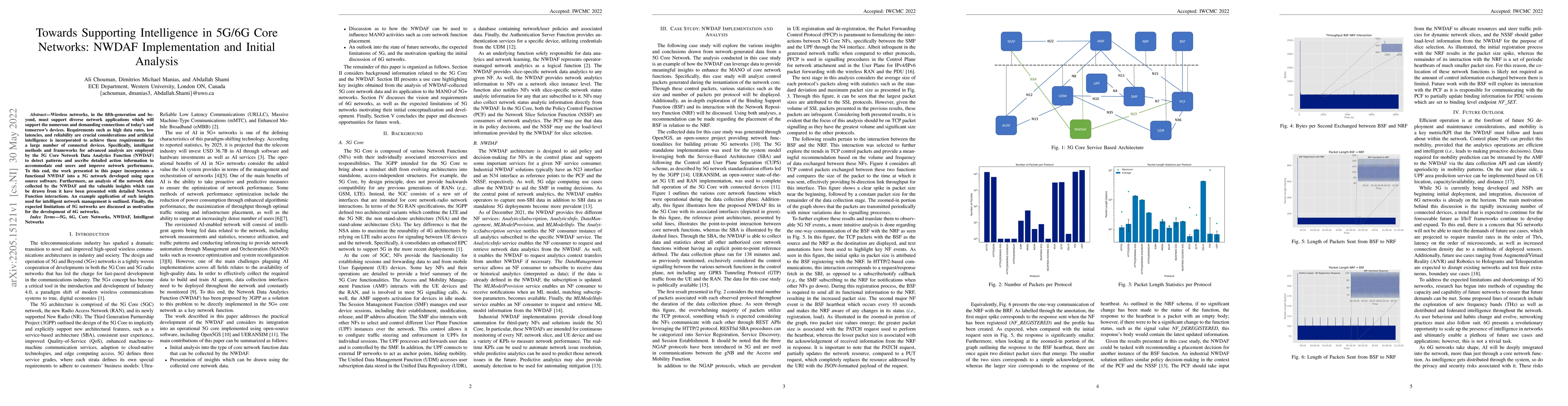 Thumbnail for Towards Supporting Intelligence in 5G/6G Core Networks: NWDAF
  Implementation and Initial Analysis