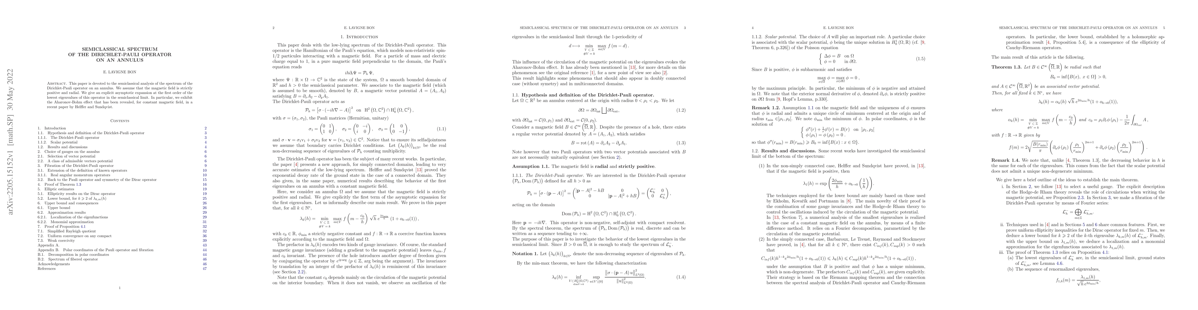 Thumbnail for Semiclassical spectrum of the Dirichlet-Pauli operator on an annulus