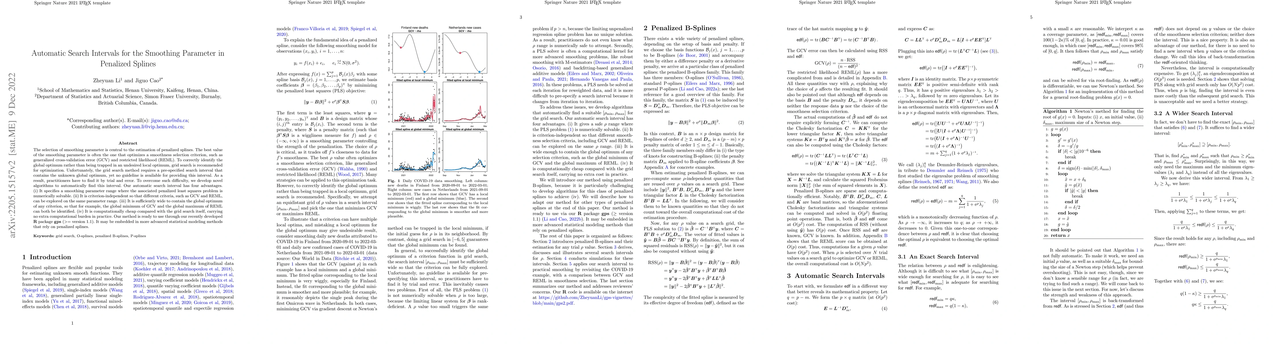Thumbnail for Automatic Search Intervals for the Smoothing Parameter in Penalized
  Splines