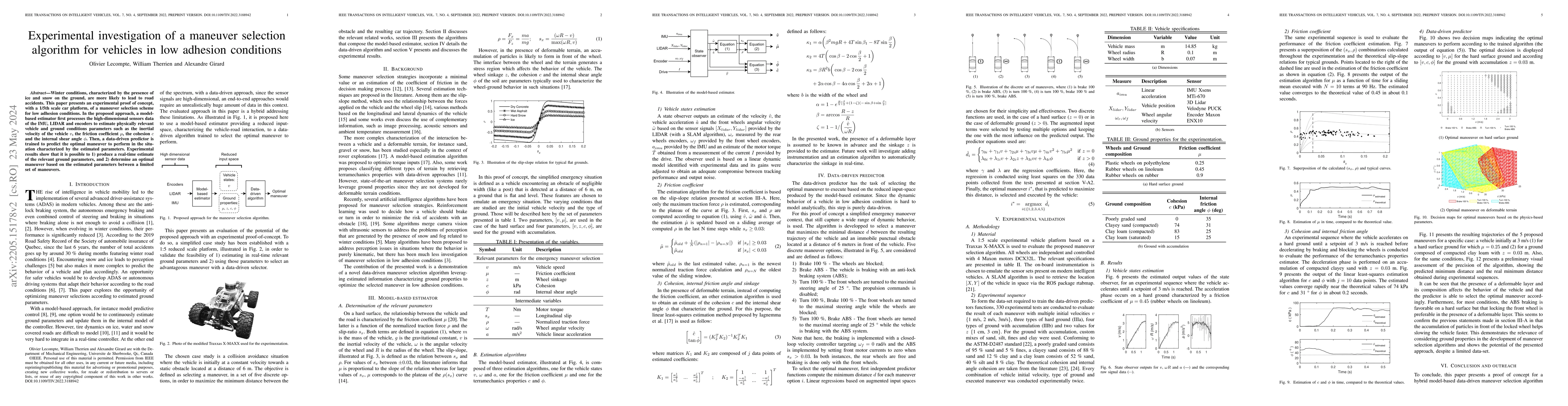 Thumbnail for Experimental investigation of a maneuver selection algorithm for
  vehicles in low adhesion conditions