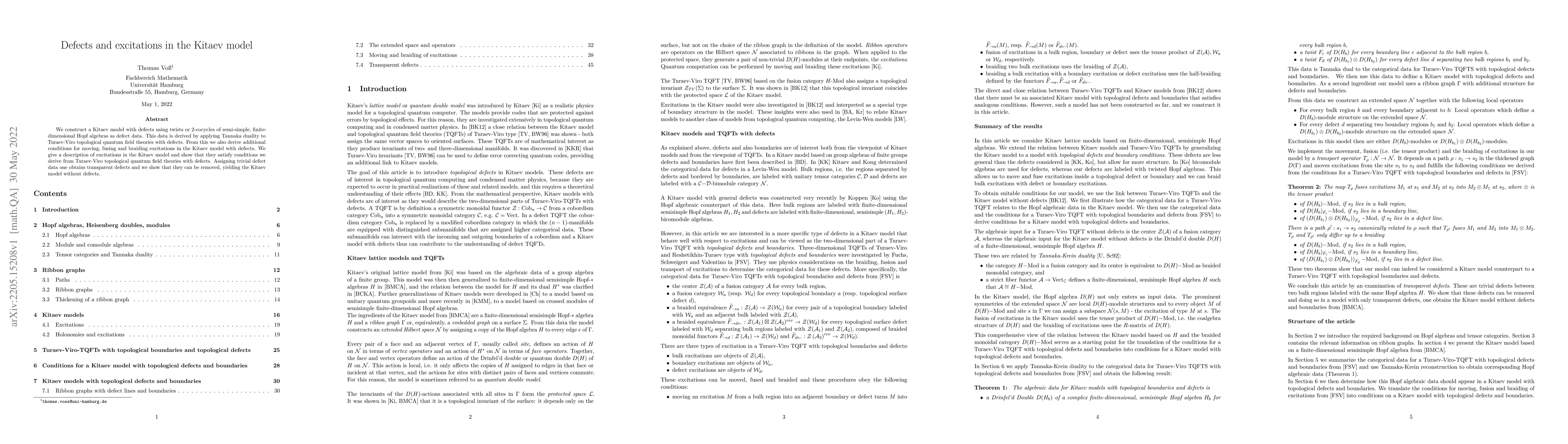 Thumbnail for Defects and excitations in the Kitaev model