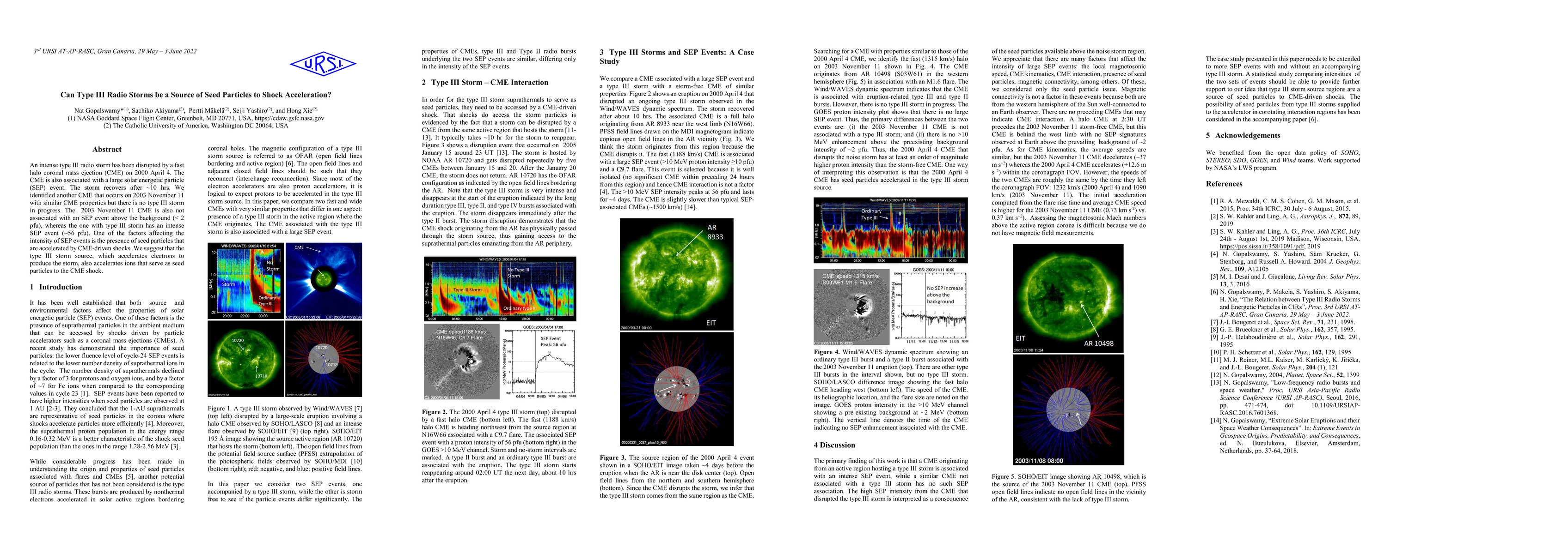 Thumbnail for Can Type III Radio Storms be a Source of Seed Particles to Shock
  Acceleration?