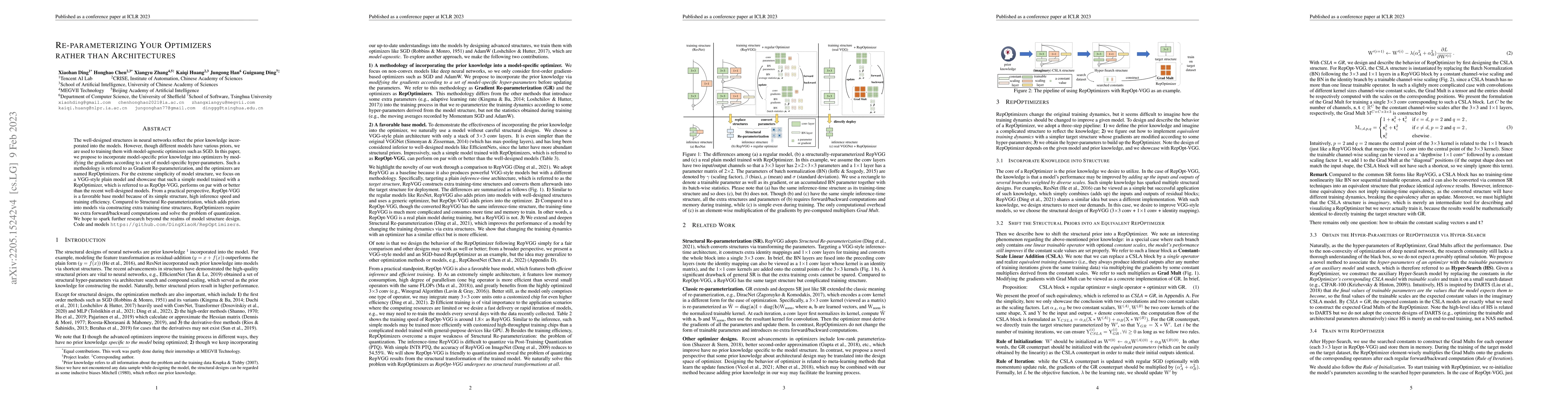 Thumbnail for Re-parameterizing Your Optimizers rather than Architectures
