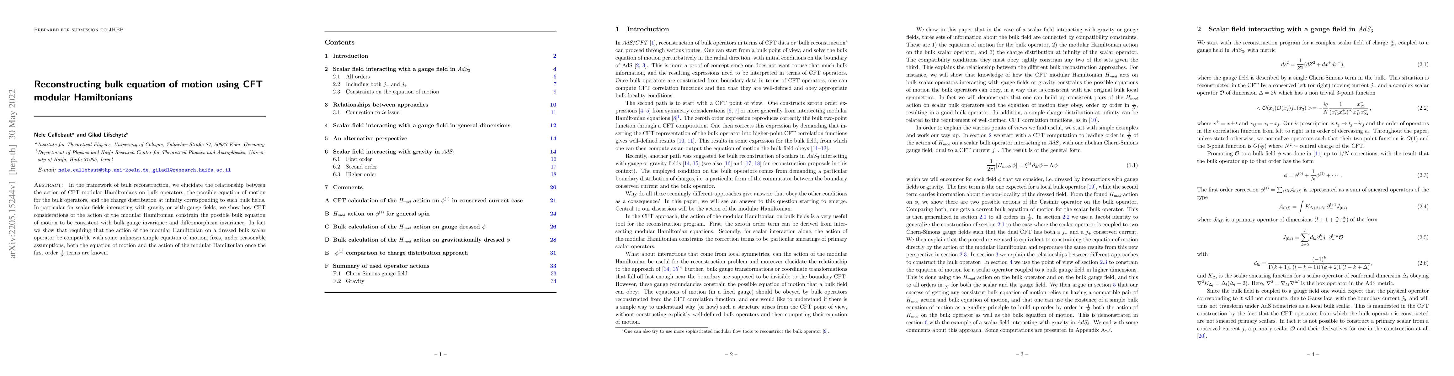 Thumbnail for Reconstructing bulk equation of motion using CFT modular Hamiltonians