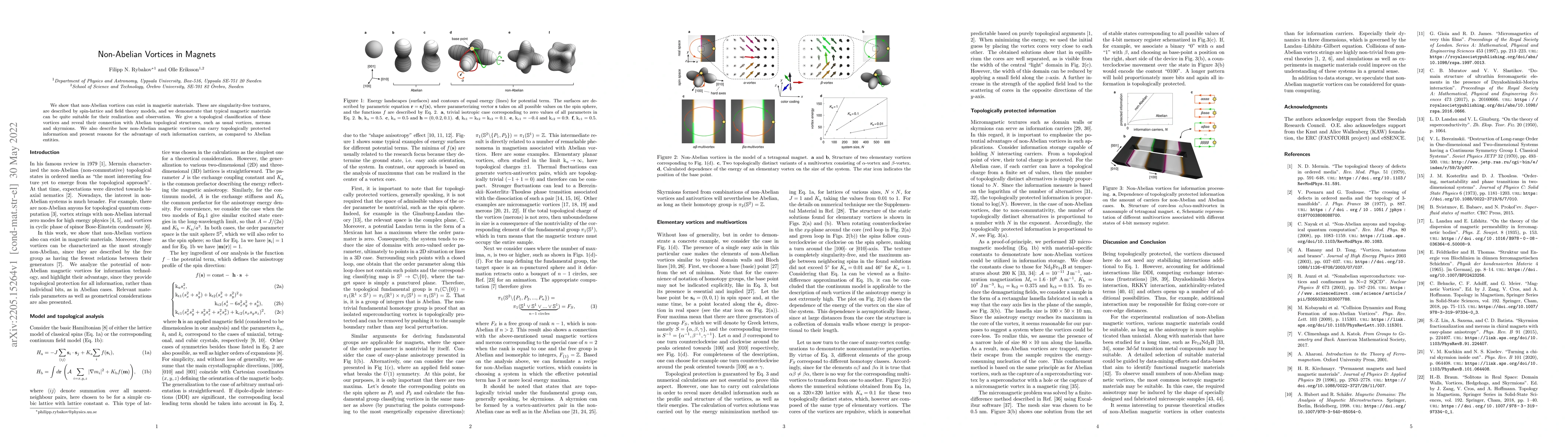 Thumbnail for Non-Abelian Vortices in Magnets