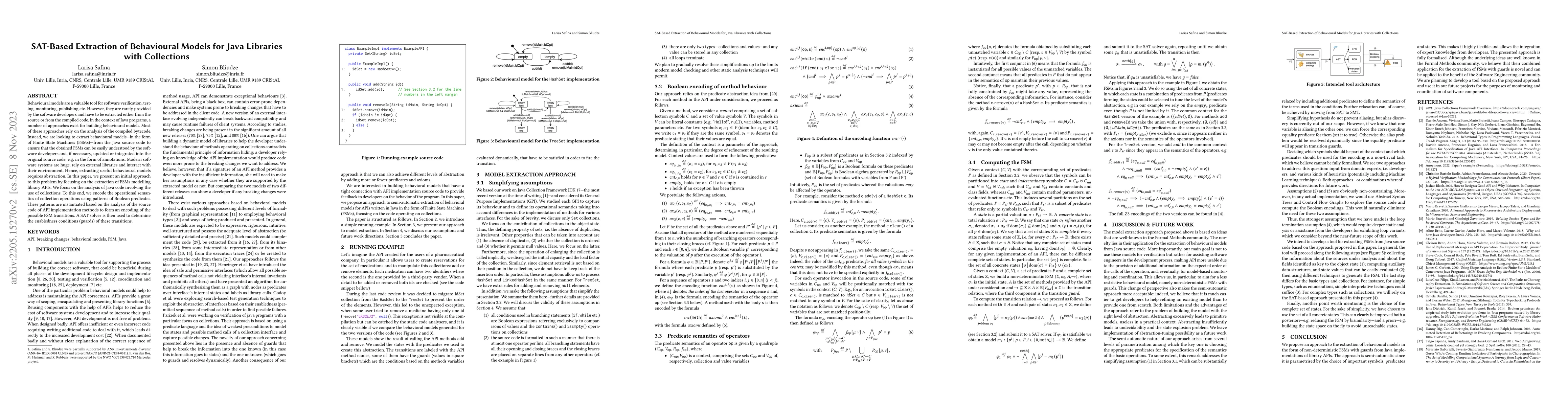 Thumbnail for SAT-Based Extraction of Behavioural Models for Java Libraries with
  Collections