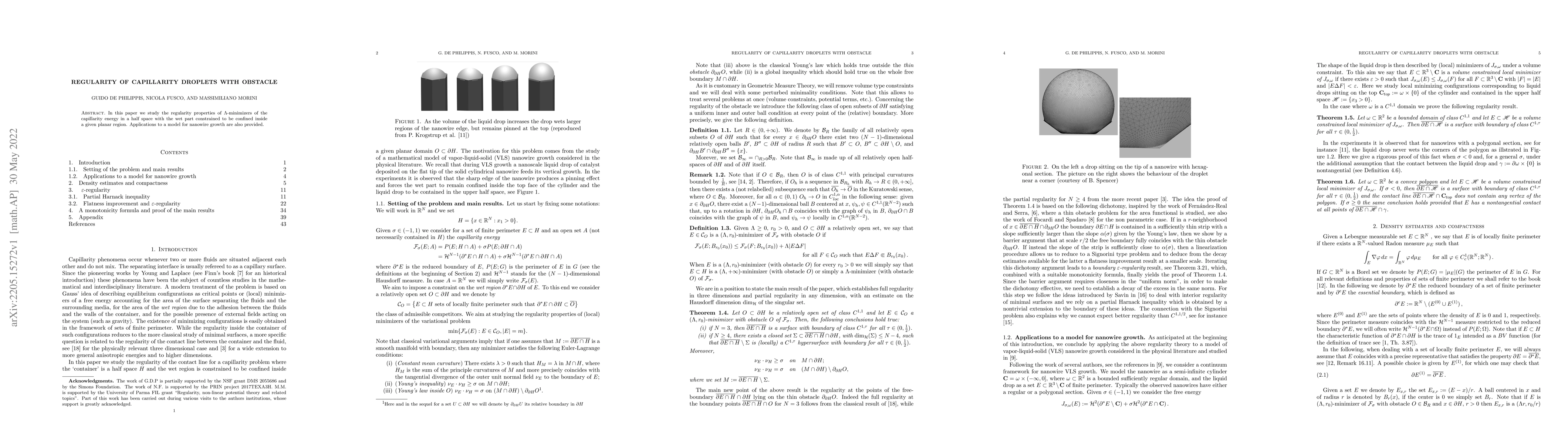 Thumbnail for Regularity of capillarity droplets with obstacle