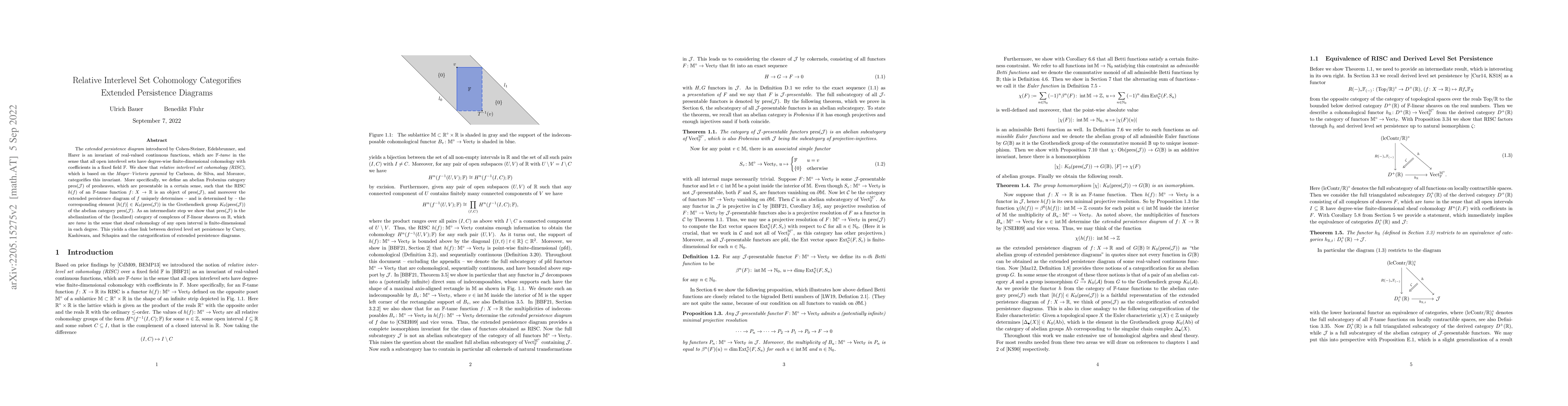 Thumbnail for Relative Interlevel Set Cohomology Categorifies Extended Persistence
  Diagrams
